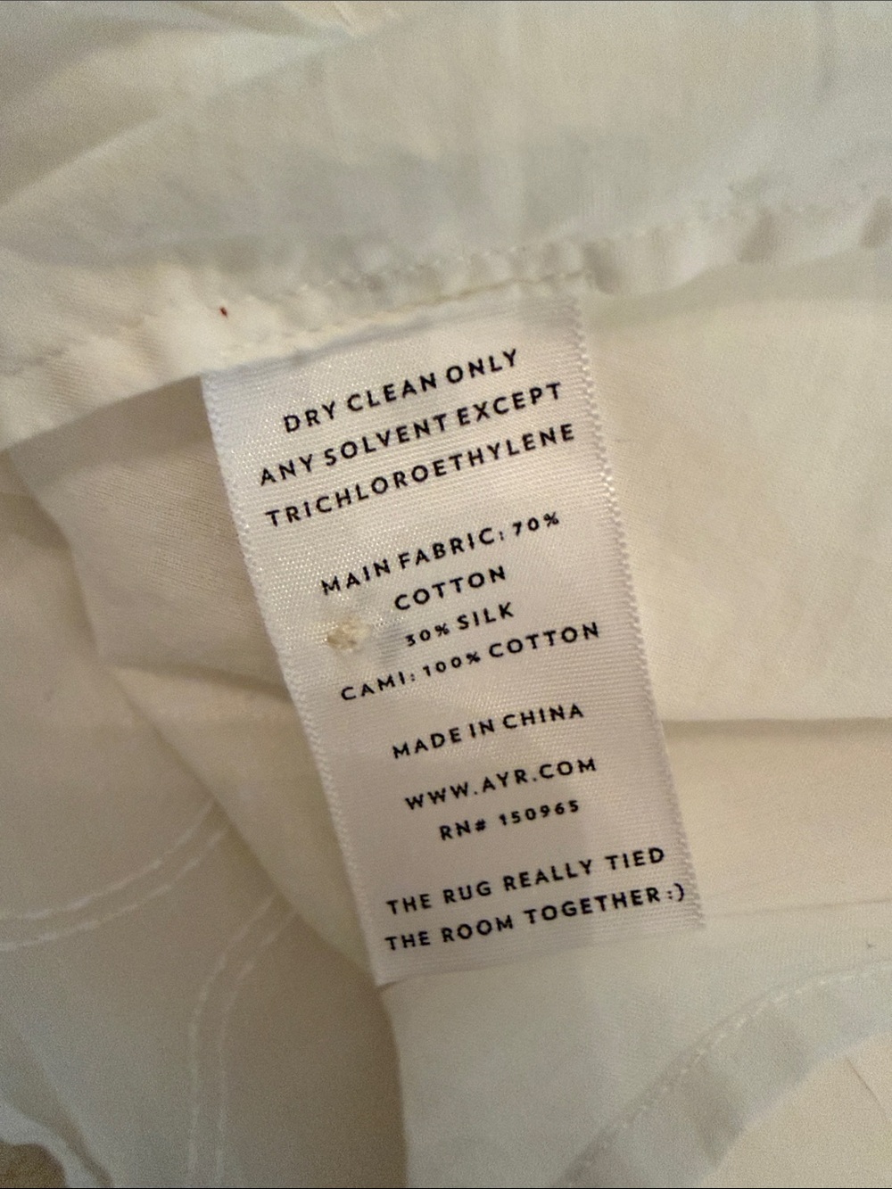 AYR White Ruffle Neck Button-Front Blouse - Picture 6 of 6